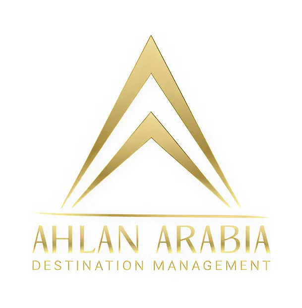 Logo of Ahlan Arabia travel and tourism company.