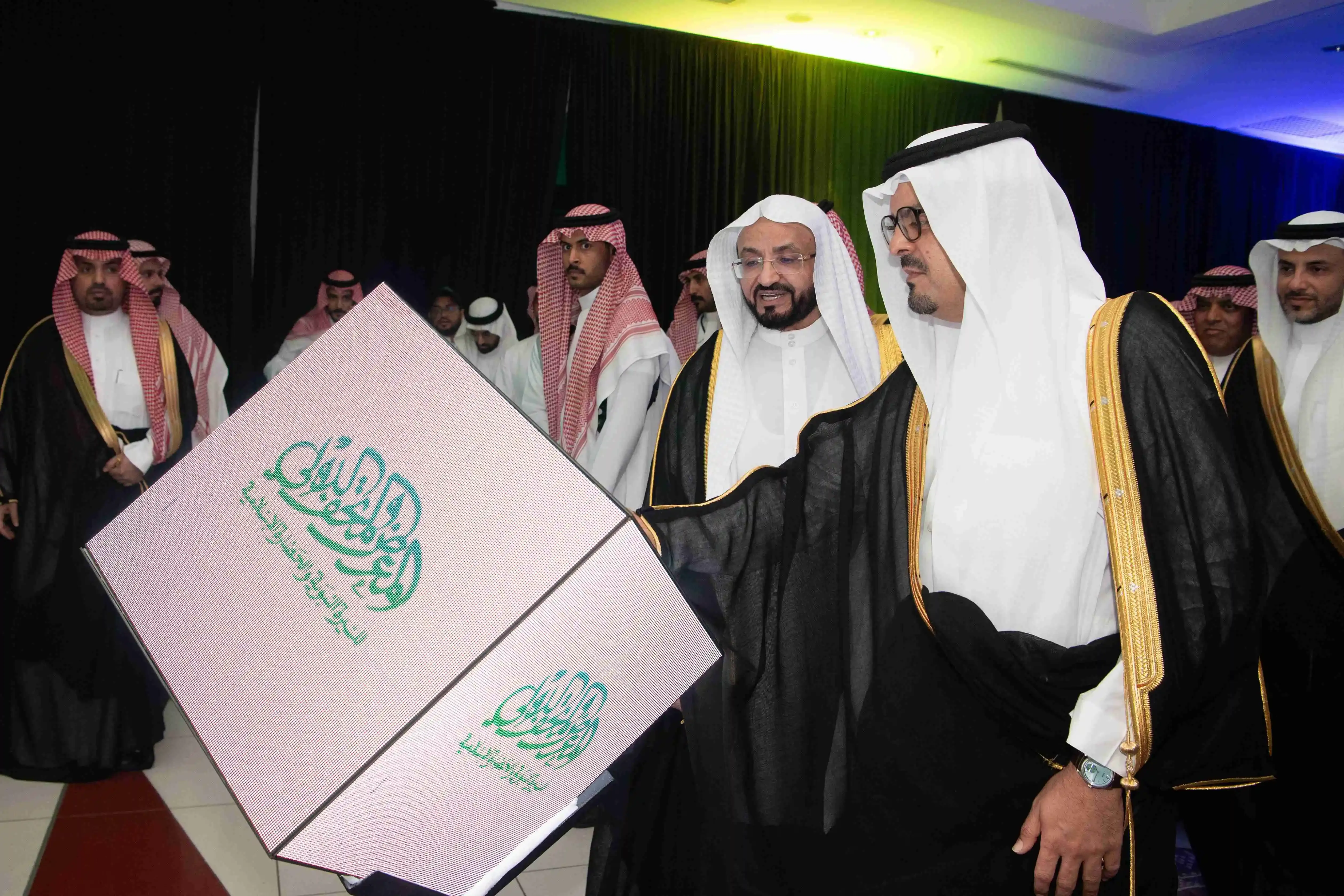 Official launch of a cultural event or initiative by prominent figures in Makkah.